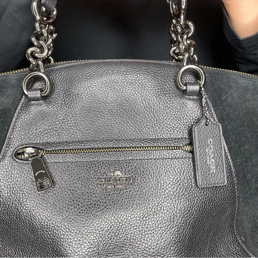 Coach Black Chain Prairie Satchel - Picture 5 of 12